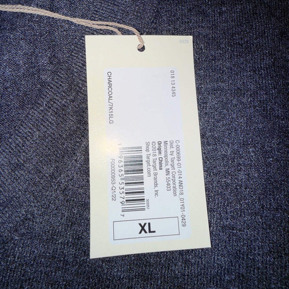 A New Day V-Neck Sweater Women XL NEW Charcoal Grey Relaxed Knit Pullover - Picture 4 of 7
